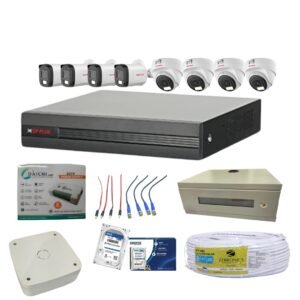 CP PLUS 2.4MP 4HD DOME & 4HD BULLET ILLUMAX AUDIO CAMERA SETUP / COMBO