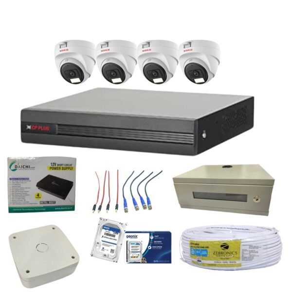 CP PLUS 2.4MP 4HD DOME ILLUMAX AUDIO CAMERA SETUP/ COMBO
